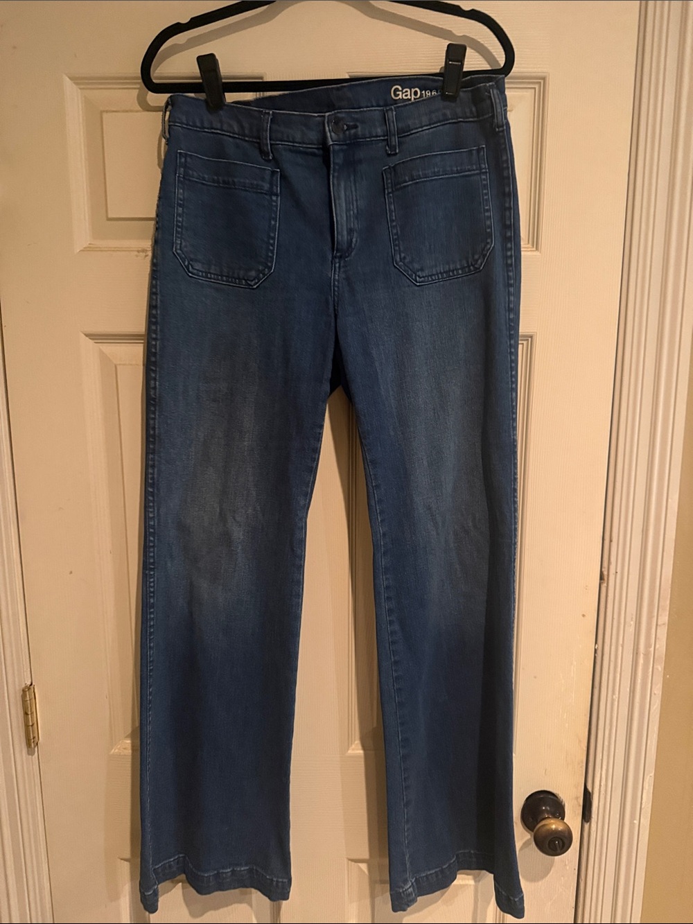 GAP 1969 wide leg women’s Dark Blue Jeans with trouser hem